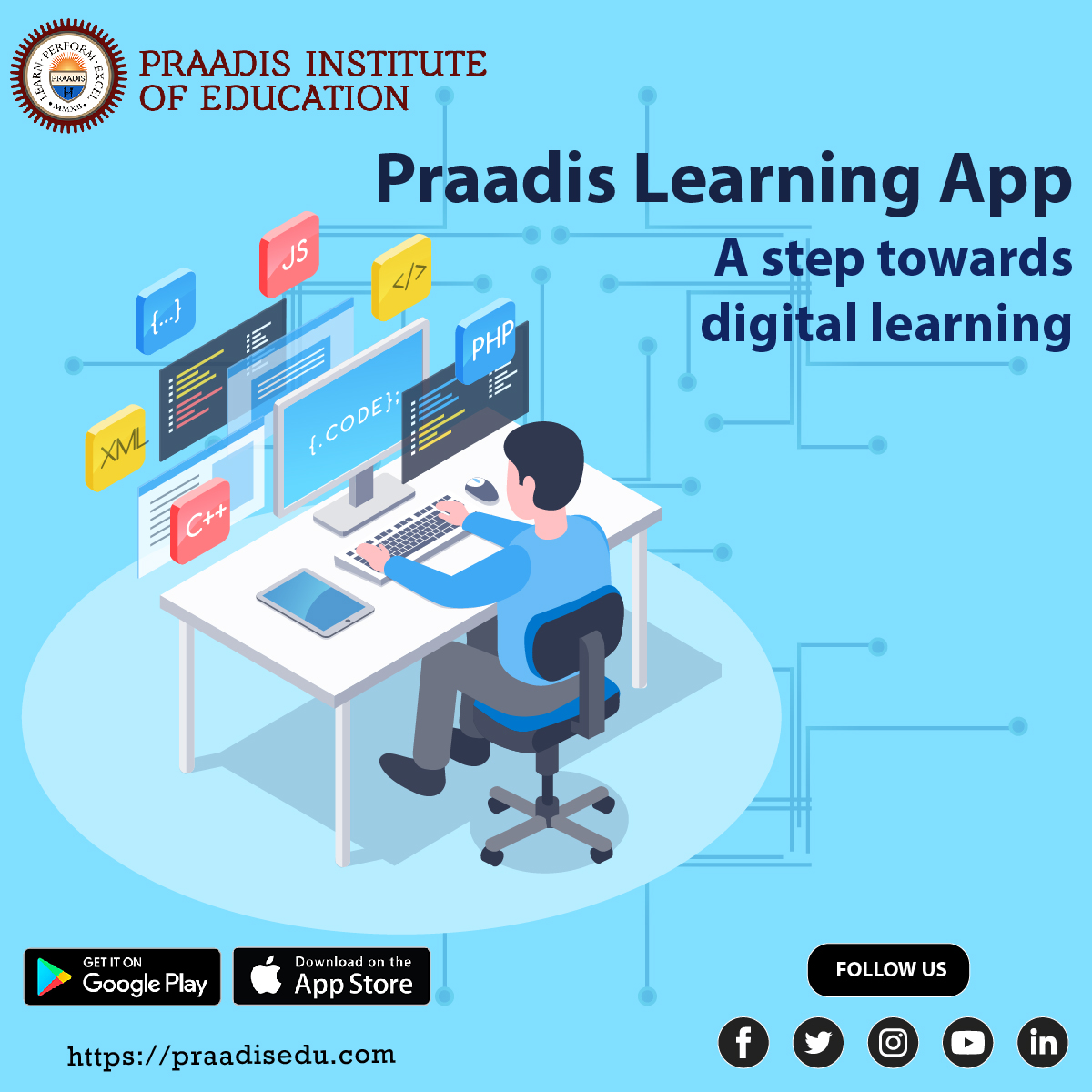 PraadisEdu's tweet photo. Advance towards the future and step into a new world of digital learning with the Praadis #learningapp.
Download #PIEapp for a smooth learning experience:
#WednesdayWisdom #WednesdayMotivation #WednesdayThoughts #WednesdayVibes #AI #VR #keeplearning #EducationForAll #praadis https://t.co/dCiSLHvb3H