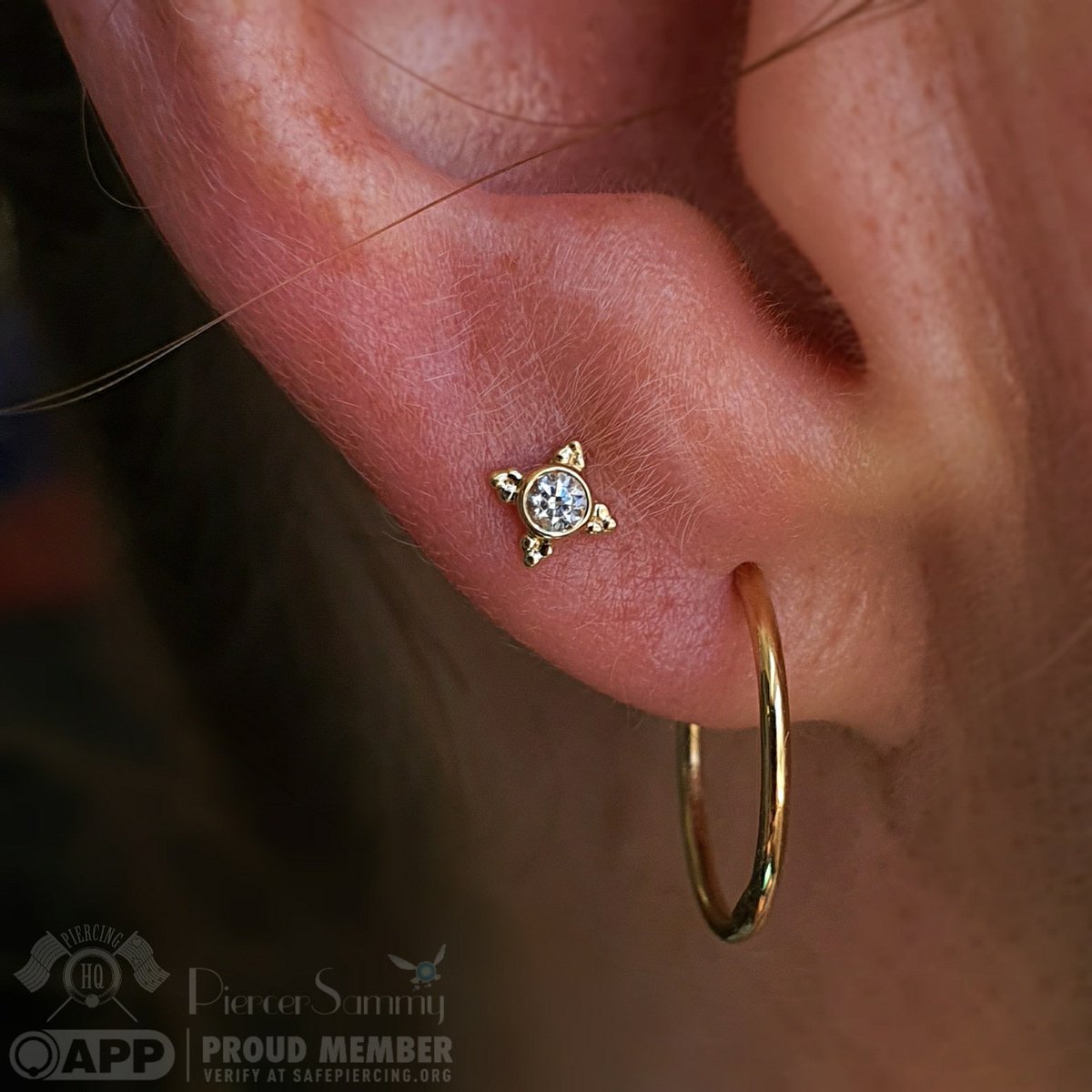 PiercerSammy's tweet photo. Birthday piercings are best piercings! #piercingfacts
Gorgeous fresh lobe piercing featuring a solid gold Mini Kandy by @BODYVISIONLA 💫
Seriously a stunning piece that works well in many different piercings, and available with us now in solid yellow, rose and white gold! https://t.co/DNyBXo3Ws8