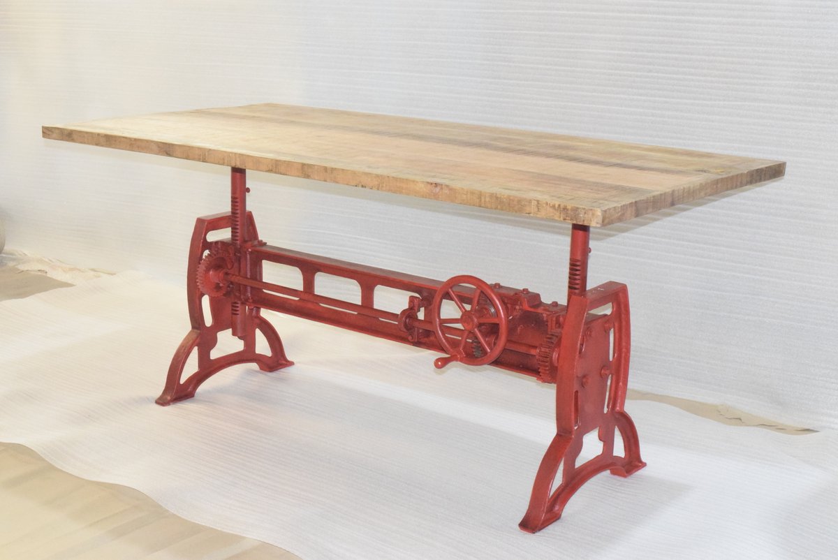 takdevsingh's tweet image. Industrial Crank Dining Table #cranktable #crankdiningtable #crankbase #diningtable #cafetable #bartable #industrialfurniture #jodhpurfurniturefactory #vbcrafts