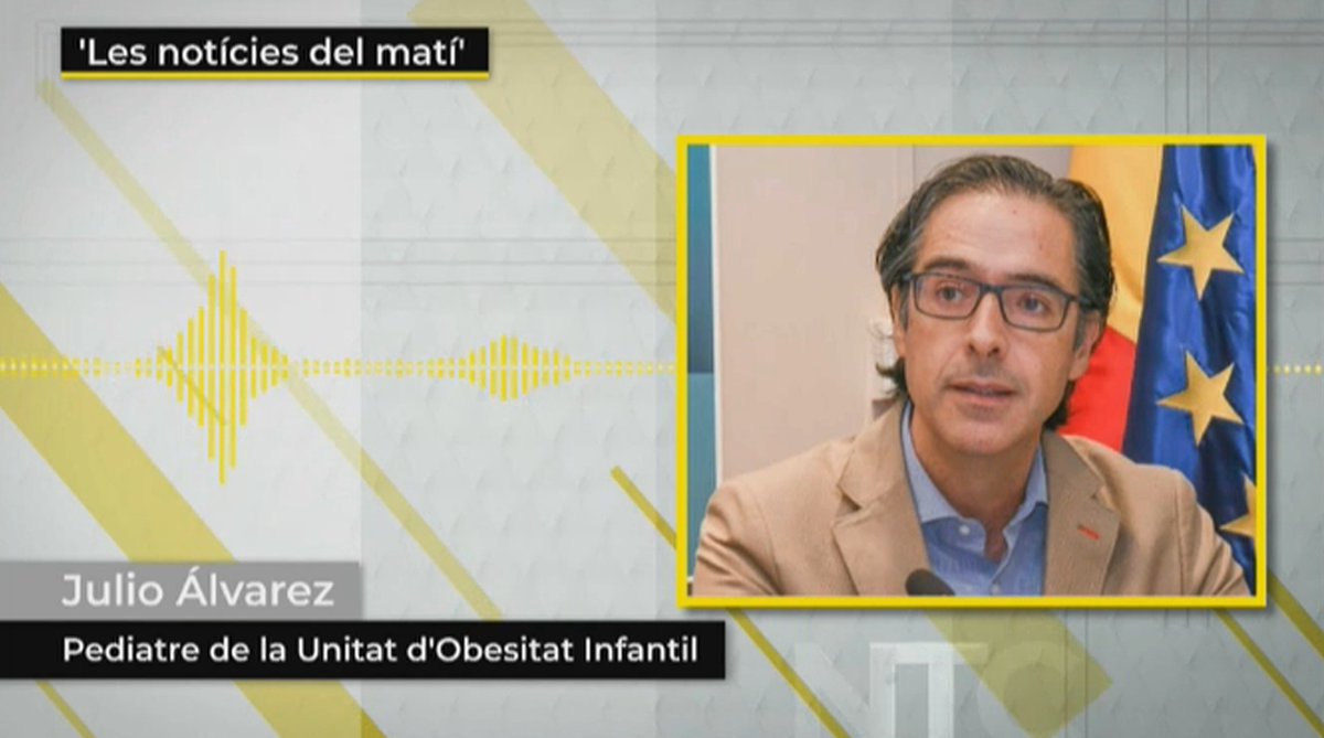 apuntnoticies's tweet photo. #LesNotíciesDelMatí | L’obesitat infantil és un problema que preocupa els serveis sanitaris. 🗣️Parlem amb Julio Álvarez (@alvarezpittiJ) cap de la Unitat d'Obesitat Infantil de l'Hospital General de València (@HGUVALENCIA).
▶️ https://t.co/lhwbFdfuFD
▶️ https://t.co/NlACPiDURc https://t.co/Q4aJXYQrVf