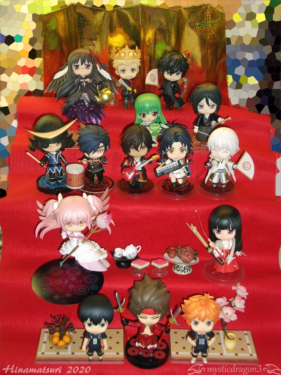 mysticdragon3ni's tweet photo. Nothing but my favorite characters & OTP on my #Hinamatsuri2020 #hinadan!💖 #nendoroid #chibiarts #akiryu #pegoryu #DateGumi #datesana https://t.co/umkUcurnBb