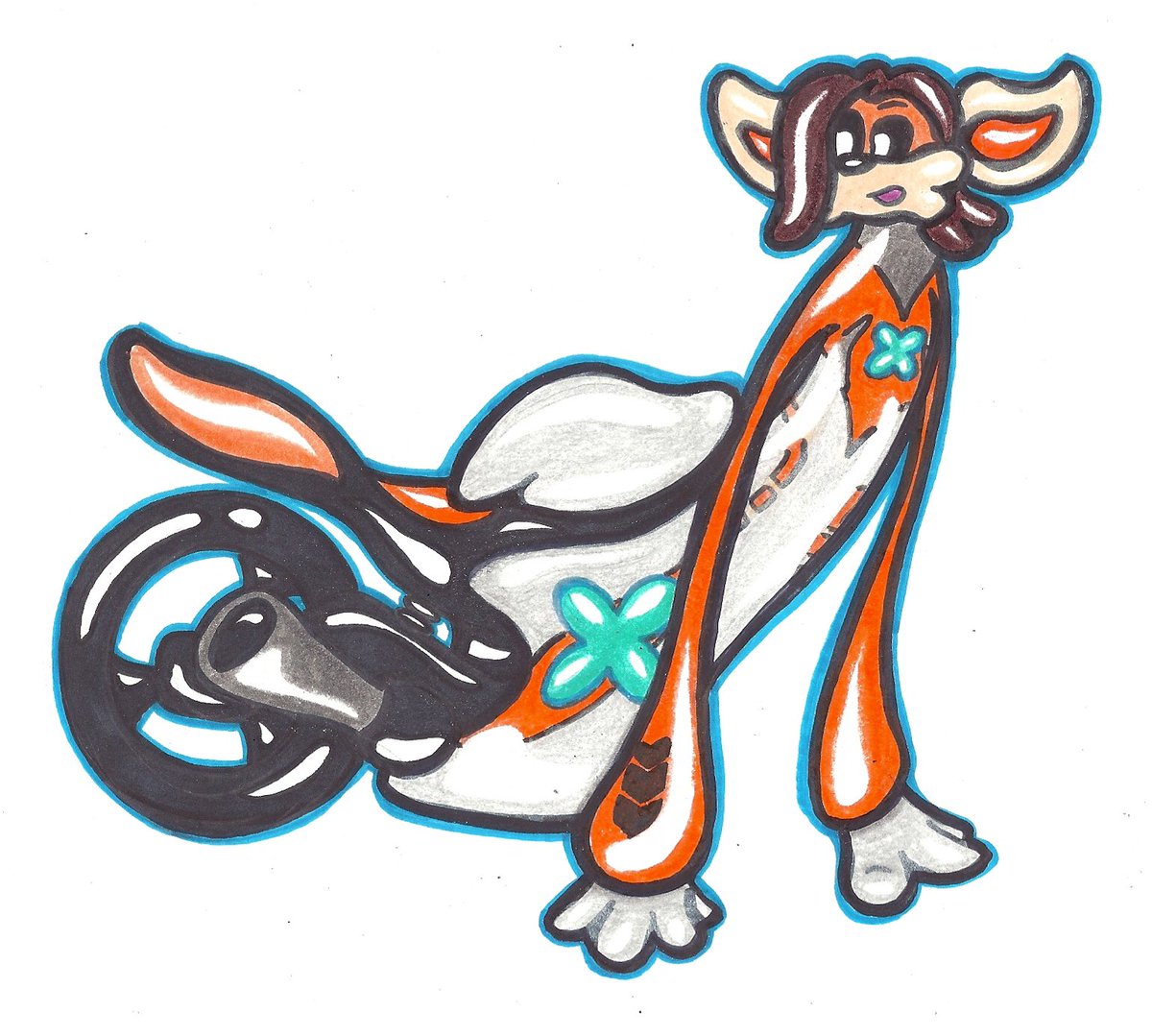 IndustriesKieli's tweet photo. Did someone order a Tekko motorcycle? TF drawing for @TheDrunkAstron1 ! #kieliindustries #thedrunkastron1 #tekko #furry #furryart #anthroart #art #drawing #cartoon #transformation #tf #fennec #motorcycle #rubber #elastic #rubberfur #fox #midtf #inanimate https://t.co/X8q8mZH9UG