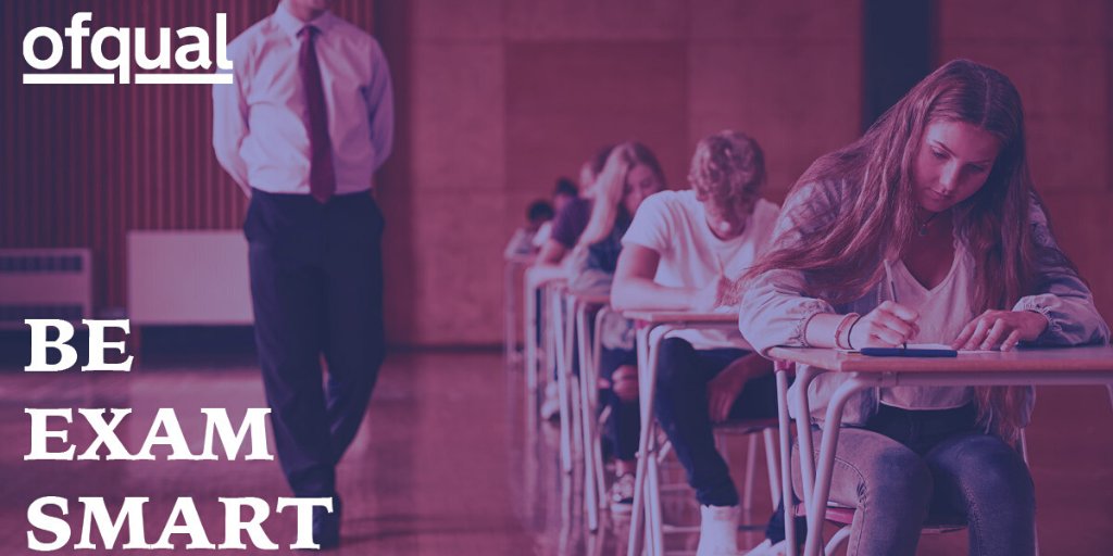 ofqual's tweet photo. Exams Officers, do your students know how to avoid exam malpractice? Check out our new resources #BeExamSmart #Exams2020 https://t.co/5wLPxozXdW https://t.co/dYsFahFLVK