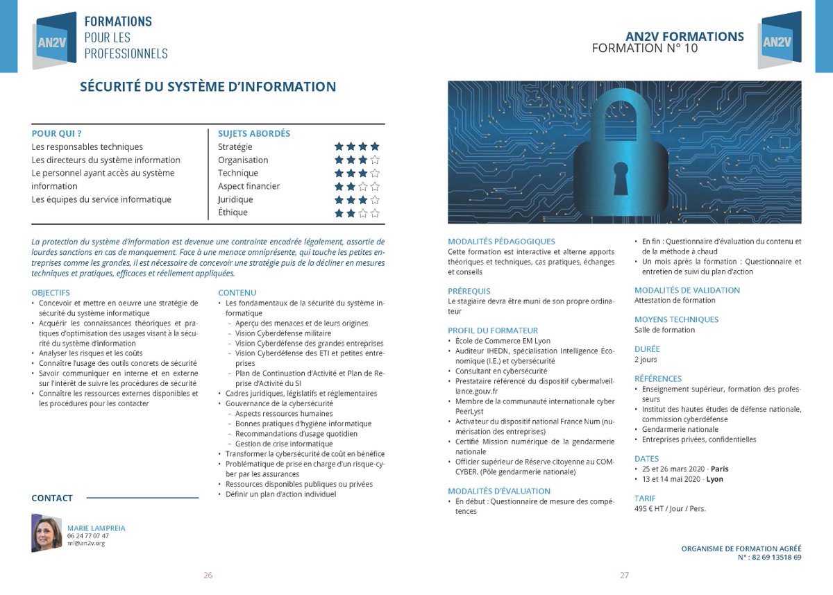 linkedin.com/feed/update/ur…
12 et 13 mars à Paris : une formation labellisée AN2V.
#formation #cybersécurité