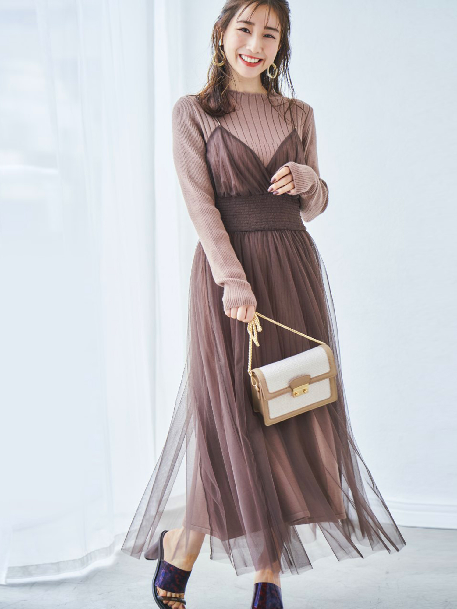 Mercuryduo 公式通販runwaychannel 本日の再入荷予約アイテム 田中みな実 さん着用 大人気 ワンピが遂に再入荷 完売前にcheck チュールキャミセットニットワンピース 12 100円 税込 今だけ 24ポイント獲得