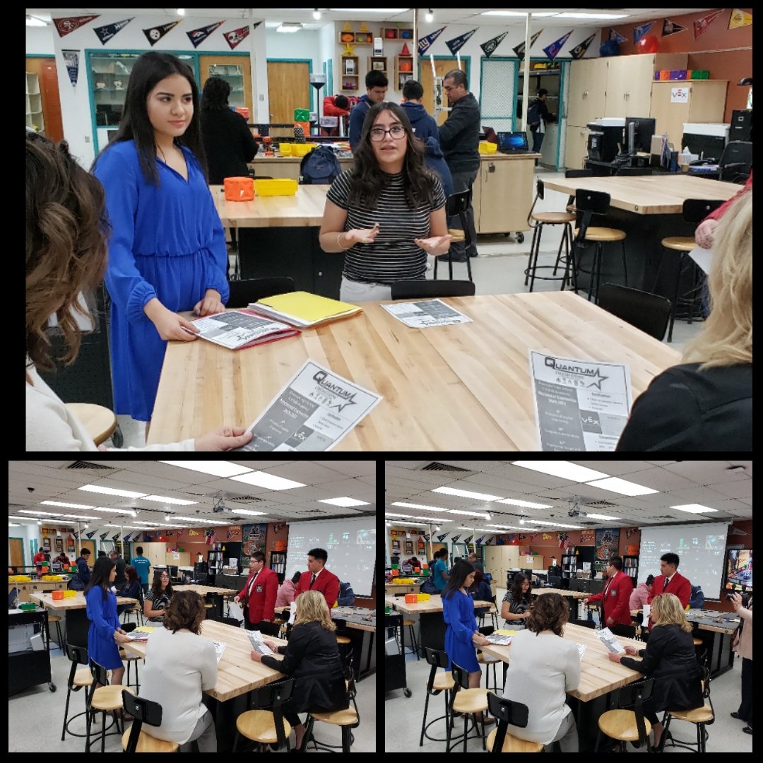Very proud of Daniela Lopez and Mia Lagunas.  They are true leaders in their own right. They did an excellent job speaking to a couple of representatives from the Marathon Petroleum Foundation about our engineering program. Expect great things from these  young women. @gurany_10