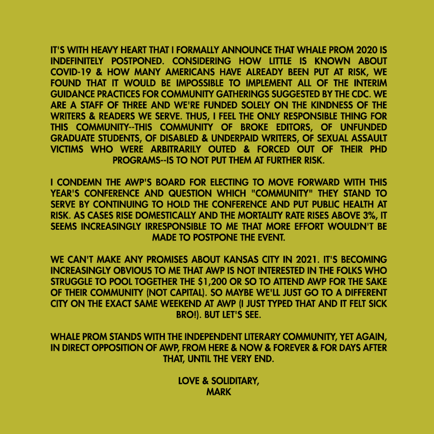 WhaleProm's tweet image. OUR OFFICIAL STATEMENT