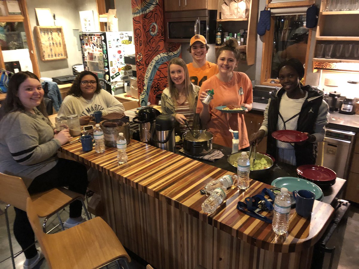 SteveVantrease's tweet photo. UTMASB continued with more Operation Get Active, sunset at Sunset Rock then cooking dinner in our Cradh Pad hostel.  We ate our dinner around the fire pit and debriefed a busy day. https://t.co/CwFmCjMtYi