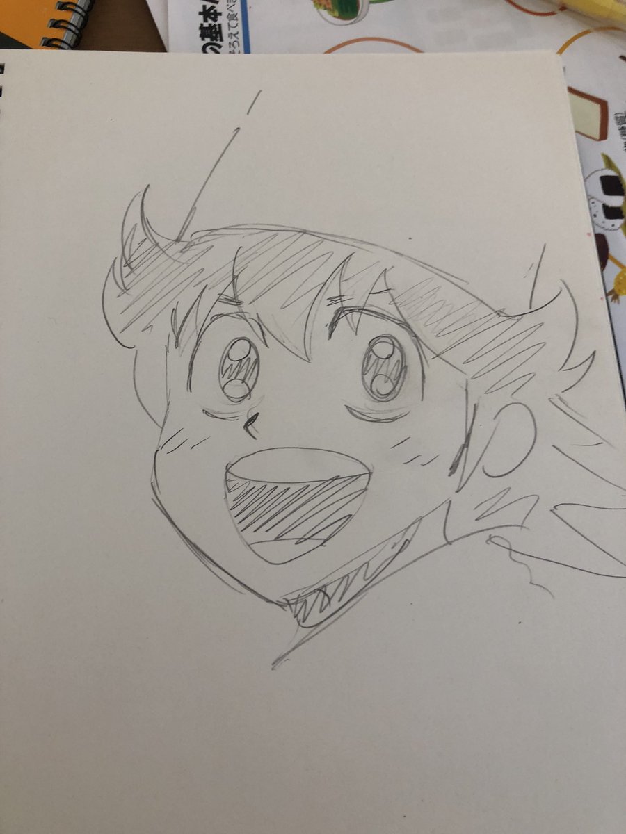 空腹に乗じてグルメ漫画の金字塔ミスター味っ子の主人公を記憶のみで描いてみるがまるでダメ。
寺沢先生ごめんなさい。 