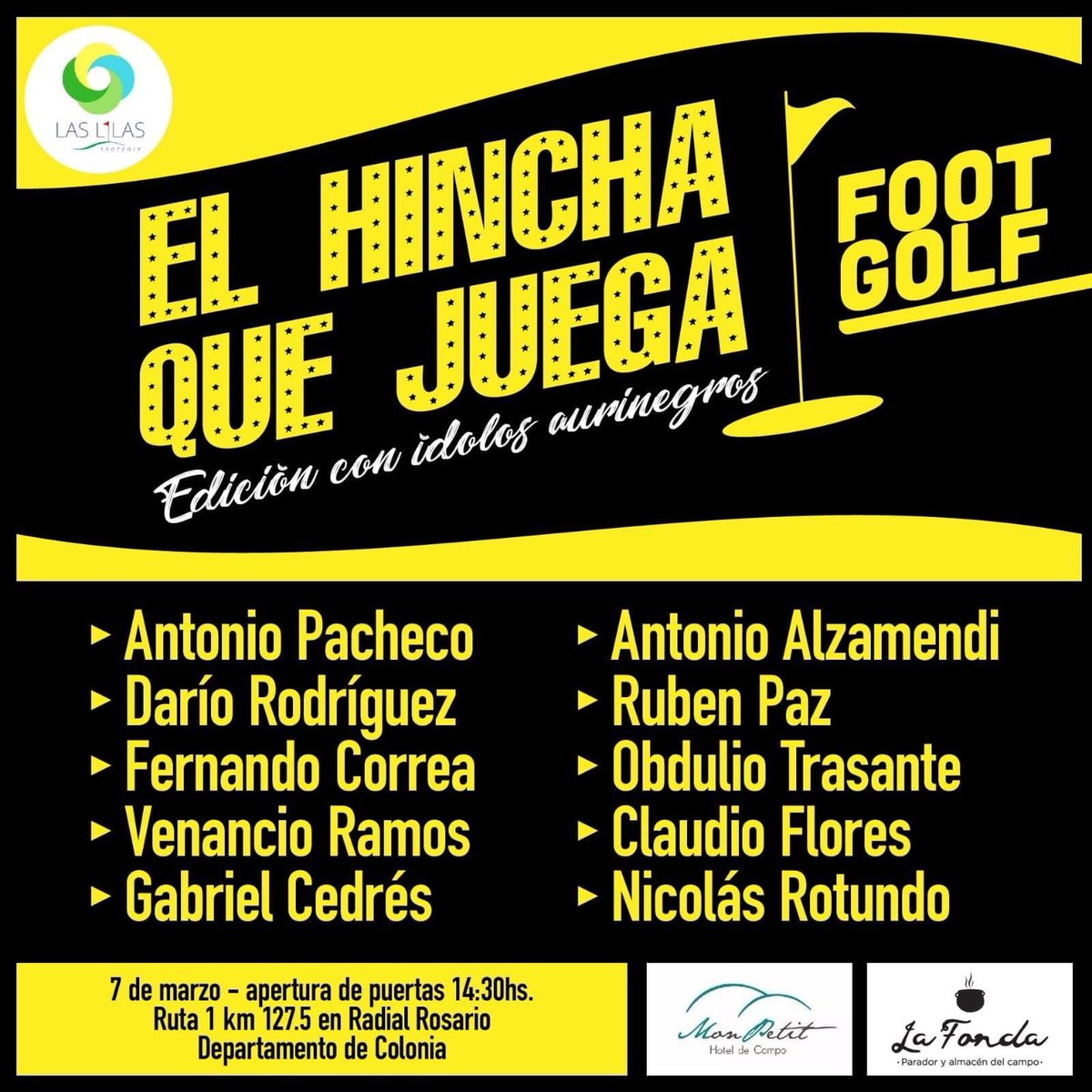 MacronUruguay's tweet photo. Este sábado estaremos en #Las Lilas @LFootgolf  #Colonia apoyando esta jornada de #footgolf ⛳️⚽️donde los hinchas podrán jugar junto a sus ídolos.🏅 https://t.co/JcQVeCP1ib