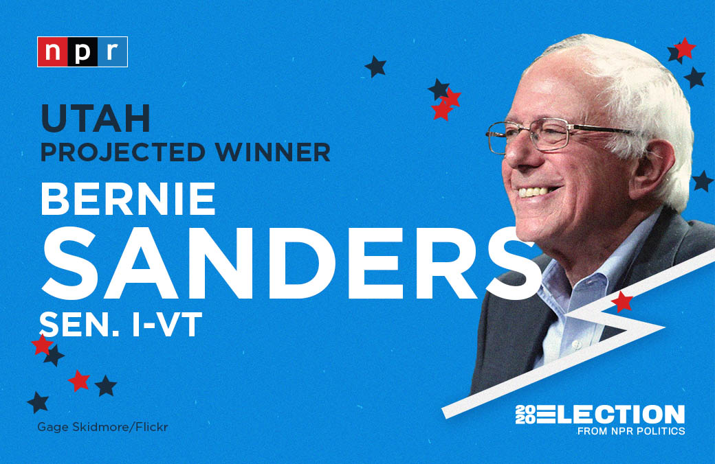 nprpolitics's tweet photo. #BREAKING: Bernie Sanders is projected to win the Utah primary, according to the AP. https://t.co/a2mZenXWCx https://t.co/7cjPri3PsQ