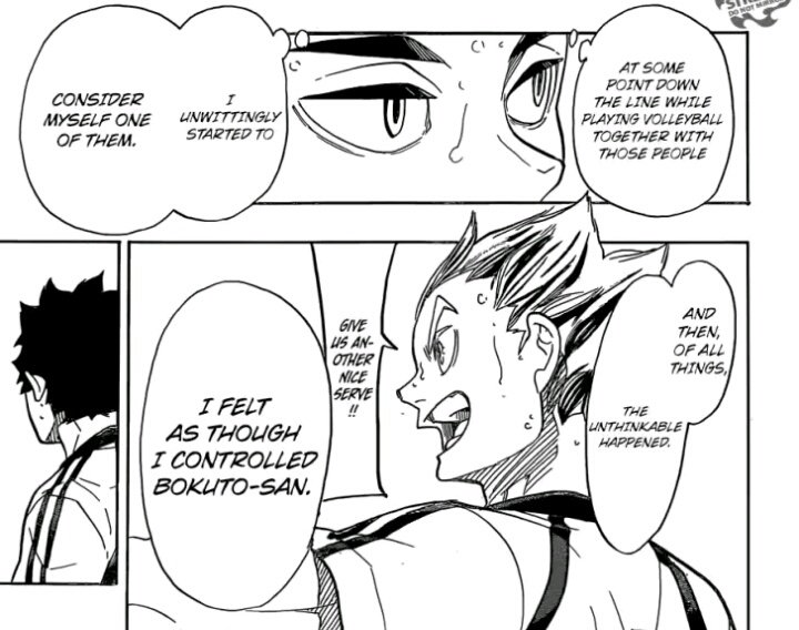 "i mean, this is akaashi we're talking about here.""with a star before my eyes, all is there left for me to do is play as i have always done and deliver."look at them trusting each other so much i'm gonna cry.