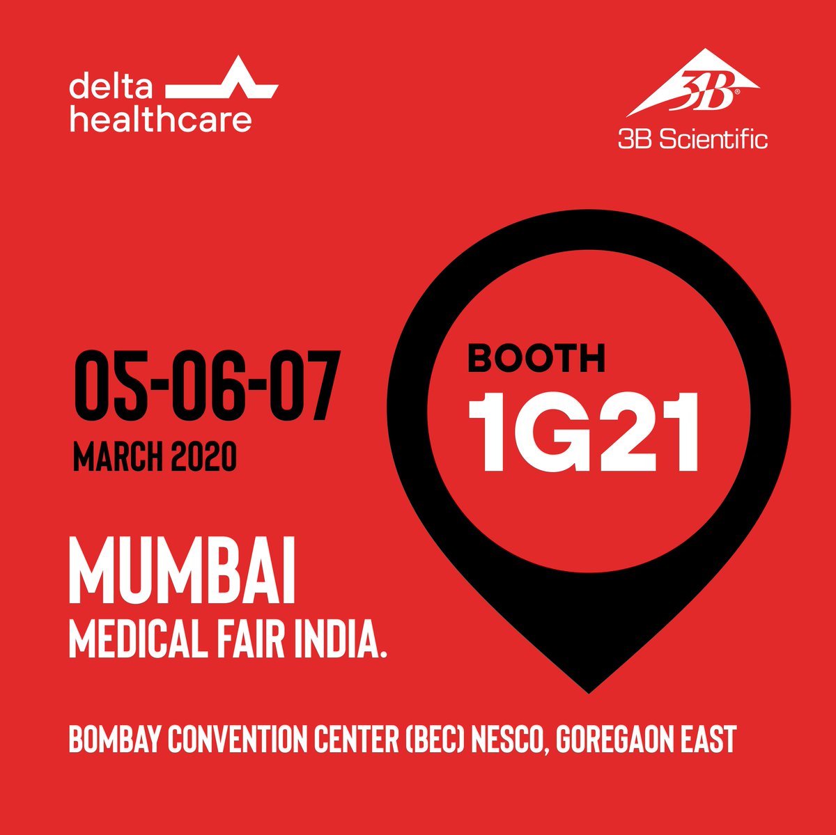 DeltahealthIn's tweet photo. Let's meet at Mumbai for Medical Fair India on 5-6-7 March 2020 at Booth 1G21

.

.

#DeltaHealthcare #skillslab #advancedskillslab #medicaleducation #healthcare #LetsUpgrade #healthcareeducation #medicalfair #medicalexpo #medicalfairindia2020 #medicalconference #medtech https://t.co/El3buMf7TB