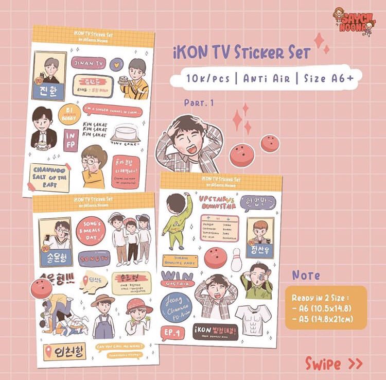 NoonaSaycil's tweet photo. Siapa yang kangen iKON TV?🥺🎳 iKON TV Sticker set part.1 by saycil noona ready to order✨ Shopee : saycil.noona #bysaycil #ikontv #ikon #아이콘 https://t.co/2R86SnuN6s
