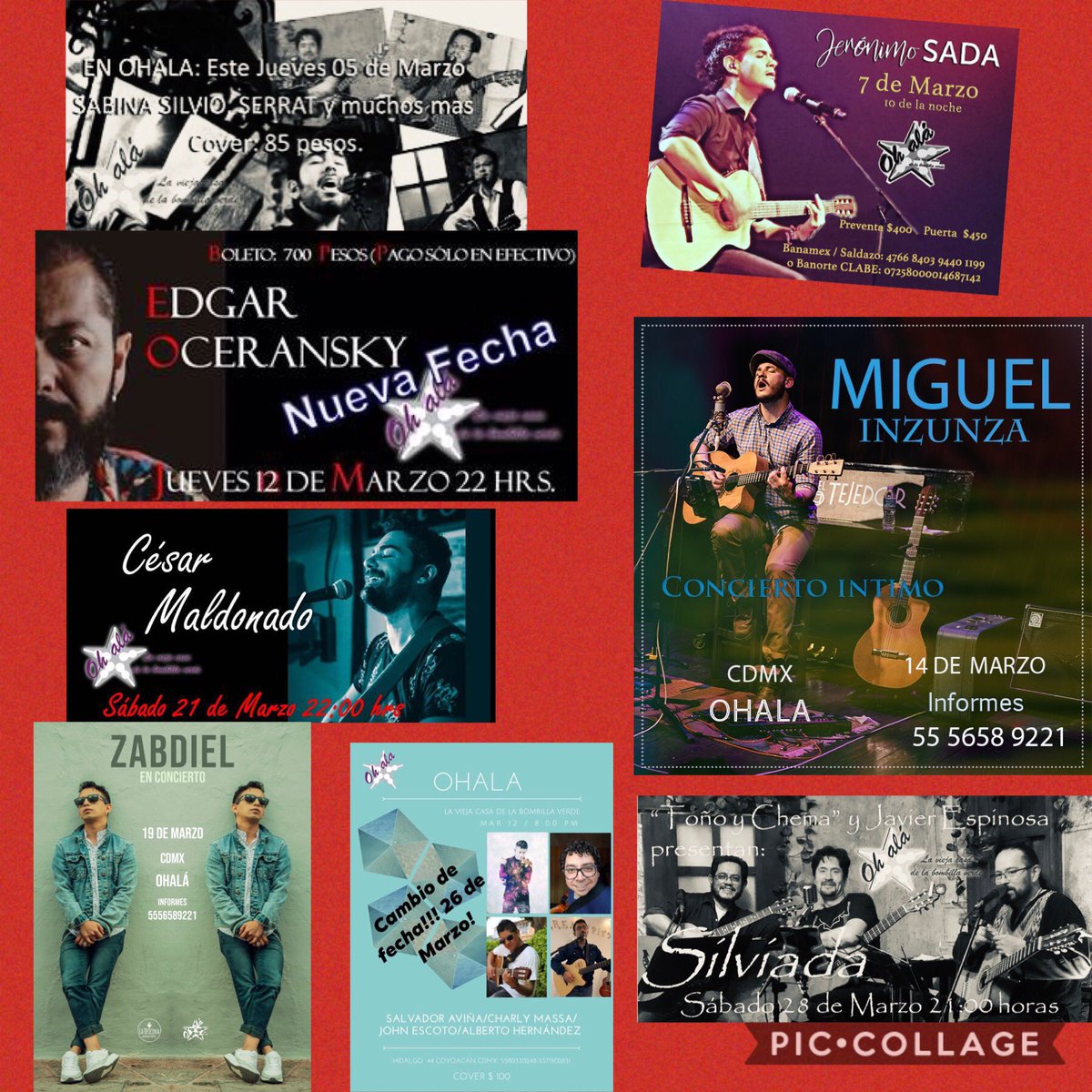 Atentos a nuestros conciertos !!
Hagan sus reservaciones!!
WhatsApp 5558184278
Hidalgo 44 en Coyoacán.CDMX