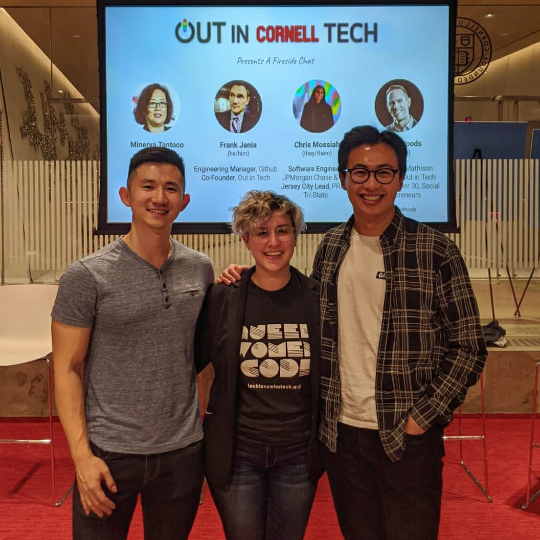 rayeschiller's tweet photo. Proud to have moderated my first panel for Out in Cornell Tech with @fjania @ArthurWoods @MinervaTantoco and Chris Mossiah. It was a new and exciting challenge and I got to learn so much from the incredible speakers 🙌🌈 https://t.co/EnAcJoZ8T7