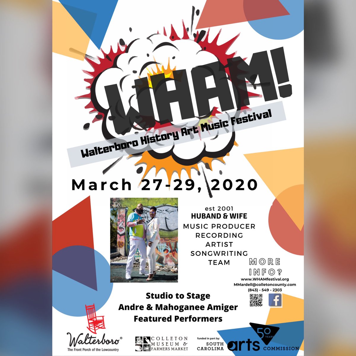 Hey y’all 🙋🏾‍♀️ we’re back at it, doing what we do at the W.H.A.M. Festival. @andreamiger and I go from #StudioToStage ~ Building Community Thru Song at @scartscomm #ColletonMuseum