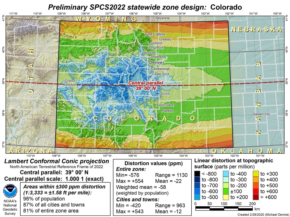 Centroid_CSU's tweet photo. State Plane is changing! Come learn all about it at our upcoming seminar.
March 11th, 12-1pm, @CSUMorganLib Rm. 203
One State Plane zone for CO? With less distortion? Yes!
#SPCS2022 #NGS https://t.co/YZkIyIj3pR
