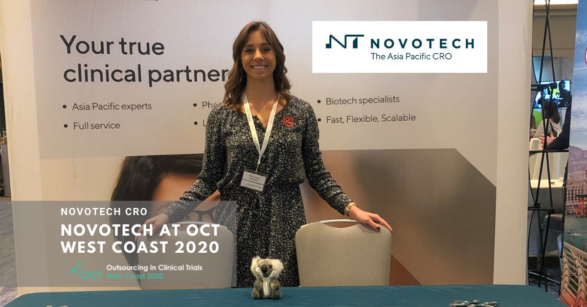 novotechCRO's tweet photo. Novotech Business Development Manager, Alex Ireland, at #OCTWestCoast 2020 #OCTWest #biotech #clinicaltrials #CRO

View the latest reports - including the supportive regulatory environment in #Australia. https://t.co/9sVXhqMK52 https://t.co/4KajmP7ZfX