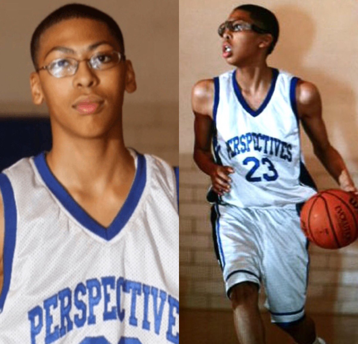 ThrowbackHoops's tweet photo. Anthony Davis as a sophomore in high school. https://t.co/HWQ7FMB3Fq