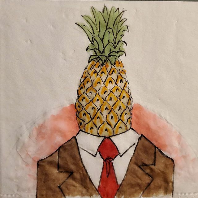 CountJugula's tweet photo. The Pineapple #school #lunch #napkinart #bad #superheroes #pineapple #jacket #tie https://t.co/Q1wNjynaR1 https://t.co/RkjnEOxCAQ