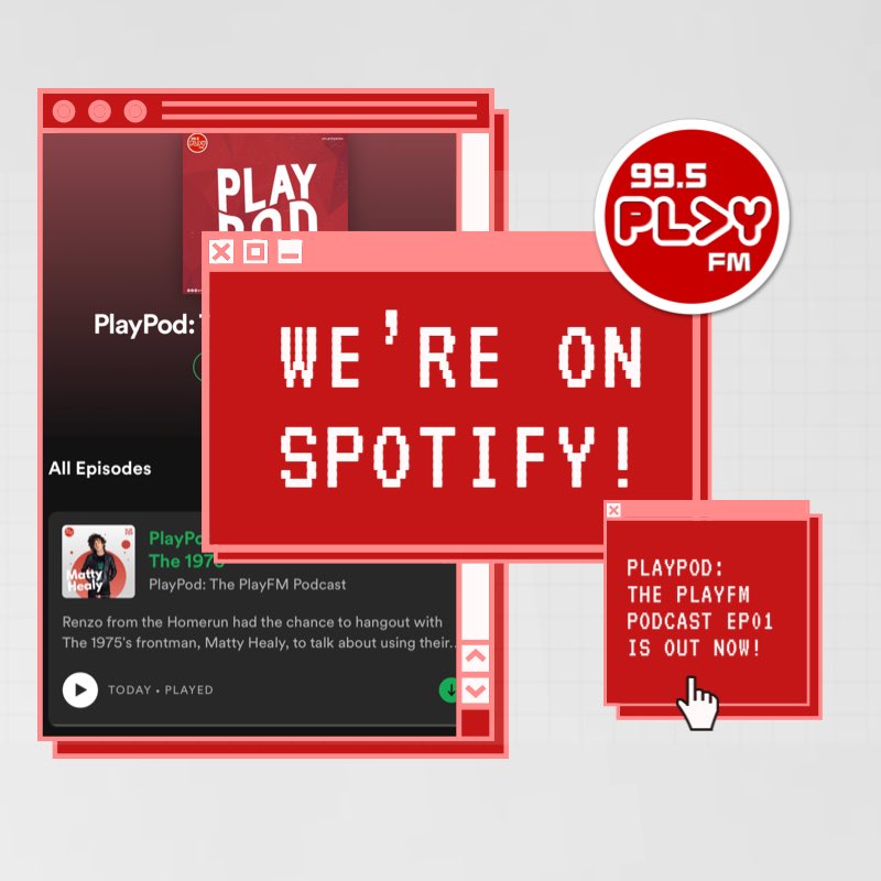 995PlayFM's tweet photo. WE’RE ON SPOTIFY PODCAST 🥳
More from your favorite PlayFM DJs? Interviews of your favorite artists? It’s now available on The PlayPod!⚡️
Follow us on Spotify 💚 to stay in the know 🙌🏼
#PlayPod995 #AllTheHits995 https://t.co/TRFLfGaw6P
