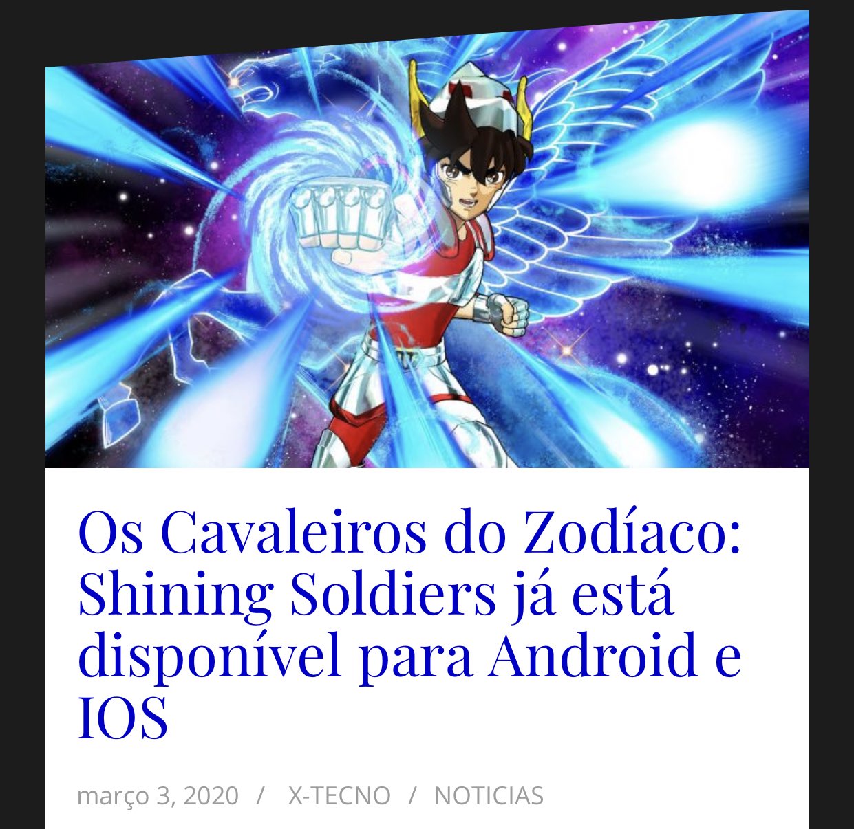 Cavaleiros do Zodíaco [Android] e iOS? 