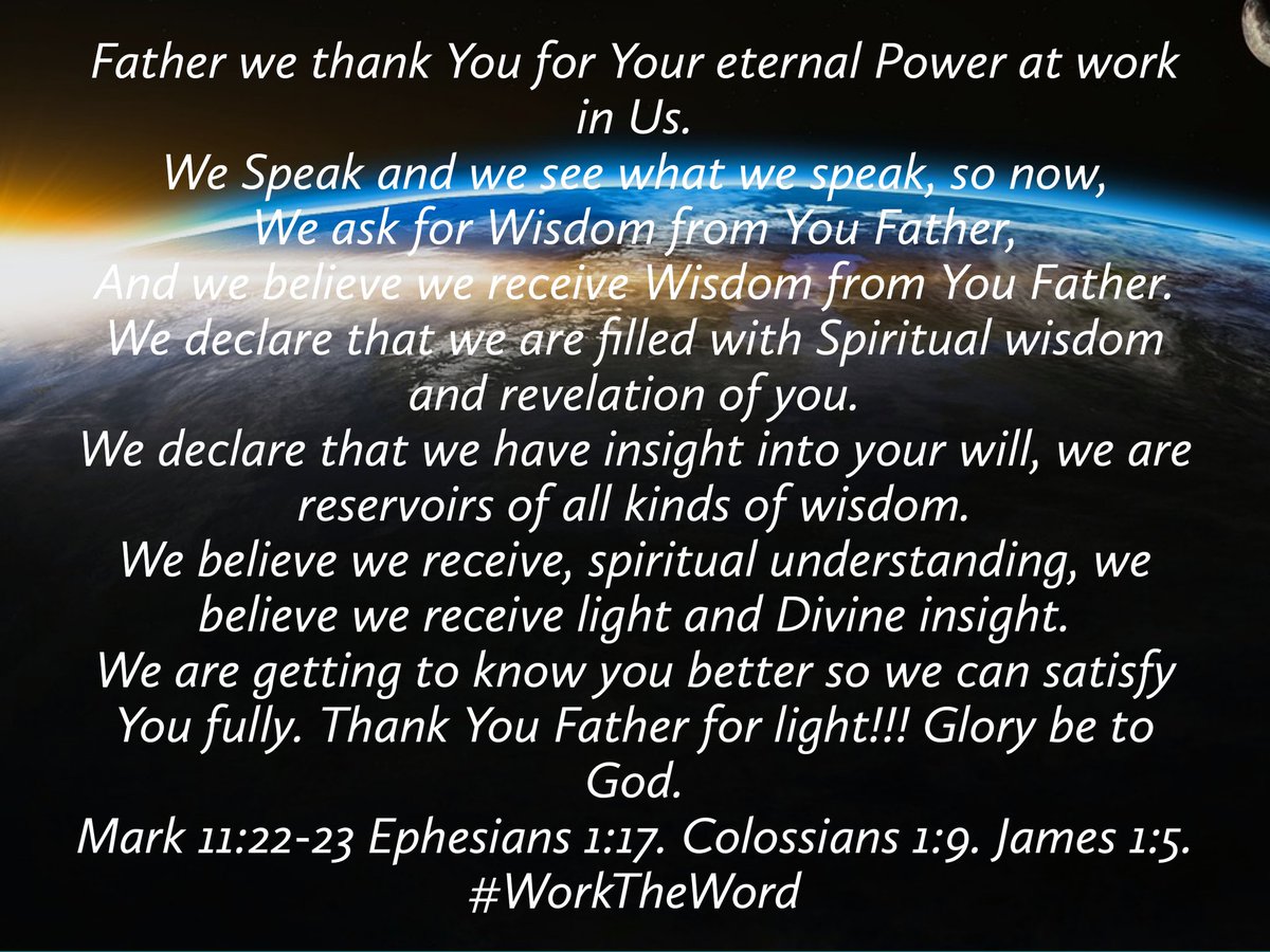 angel_odey's tweet photo. In Gods Wisdom is Gods will.
We receive His Wisdom and supernatural understanding in Jesus Name!!!
#WorkTheWord
#GoodFood
#VoiceOverTheNations
#TheNcourager
#Mark112223
#BPFN
#MAN-DATE https://t.co/i7wF36Pxwu
