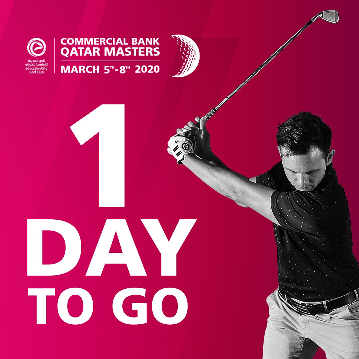 ecgolfclub's tweet photo. Only 1 day left to Commercial Bank Qatar Masters 2020 in Education City Golf Club.
Get your free ticket through the link in our Bio!
#EducationCity #ECGC #MyCBQatarMasters #QatarMasters #CBQM2020 #CBActive #playlifebetter https://t.co/x65E2oRlpg