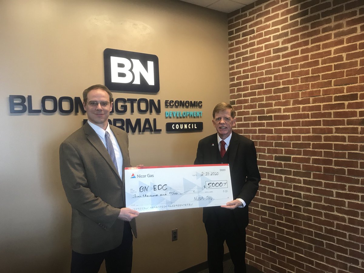 BernieGasMan's tweet photo. ⁦@Nicor_Gas⁩ Supports Existing &amp; New Business in McLean County, IL through its partnership with ⁦@BNEDC⁩. https://t.co/4tvEEYKpKc