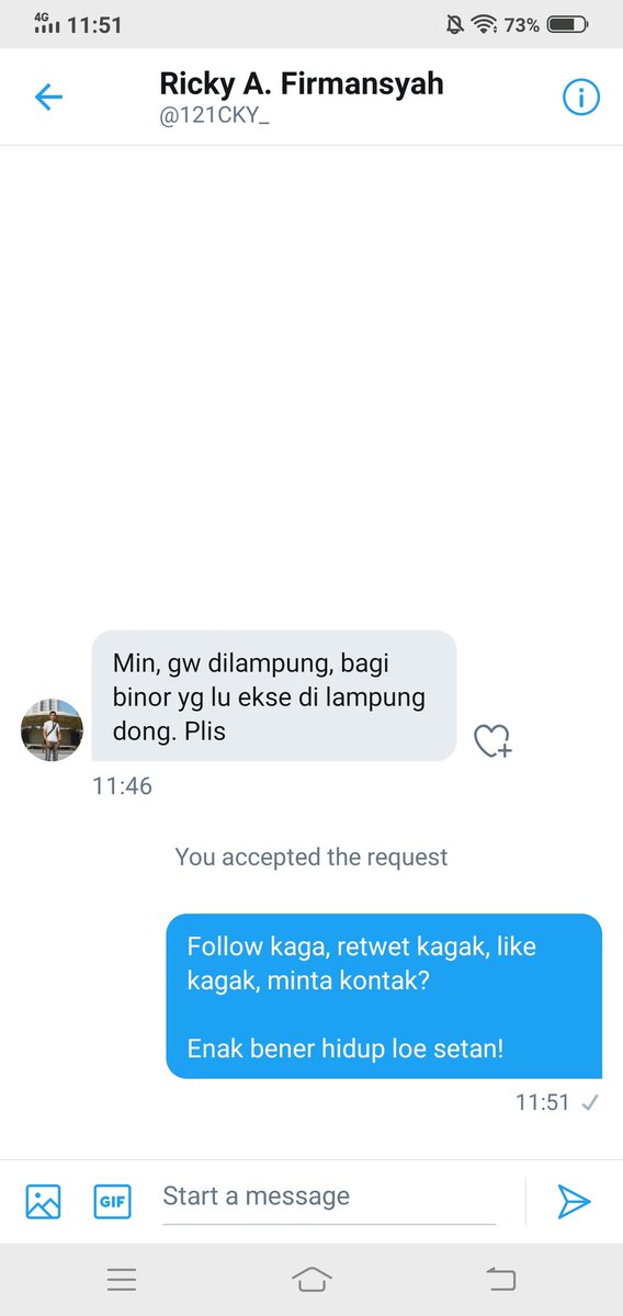 evaristobonifa's tweet photo. Satu lagi orang tolol ngemis kontak.

Jangan di tiru ya!

Mimin posting model begini kaga bakalan sensor username skrg https://t.co/tpChx5RJYK