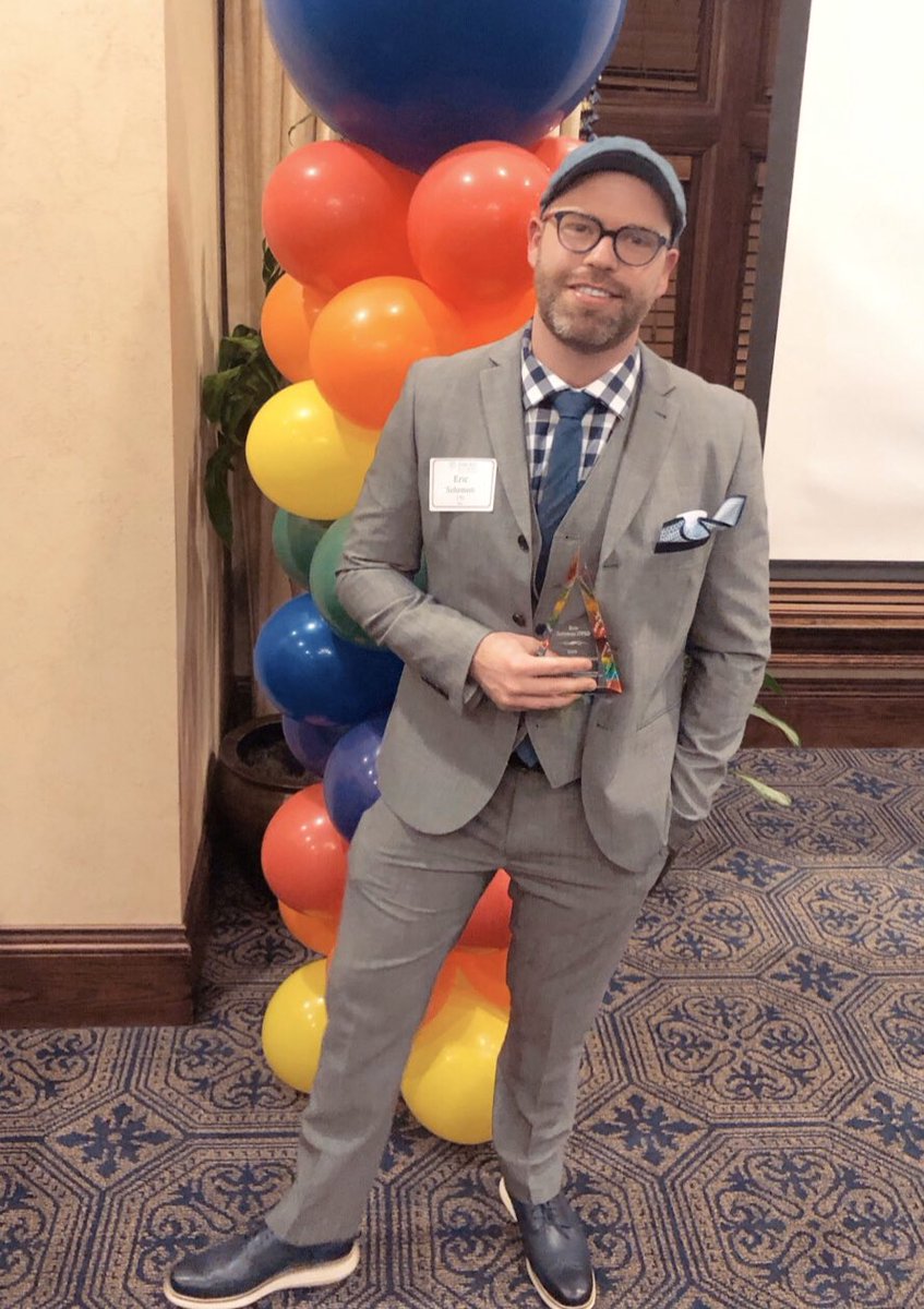 eesolomo's tweet photo. So honored to be named the 2020 Chesnut LGBT Person of the Year at the Emory Pride awards! Very humbled and grateful! Thanks to all involved and all who do the good queer work! #lgbtq #prideawards2020 #emorypride #queerintersections https://t.co/uF7XqET2ne