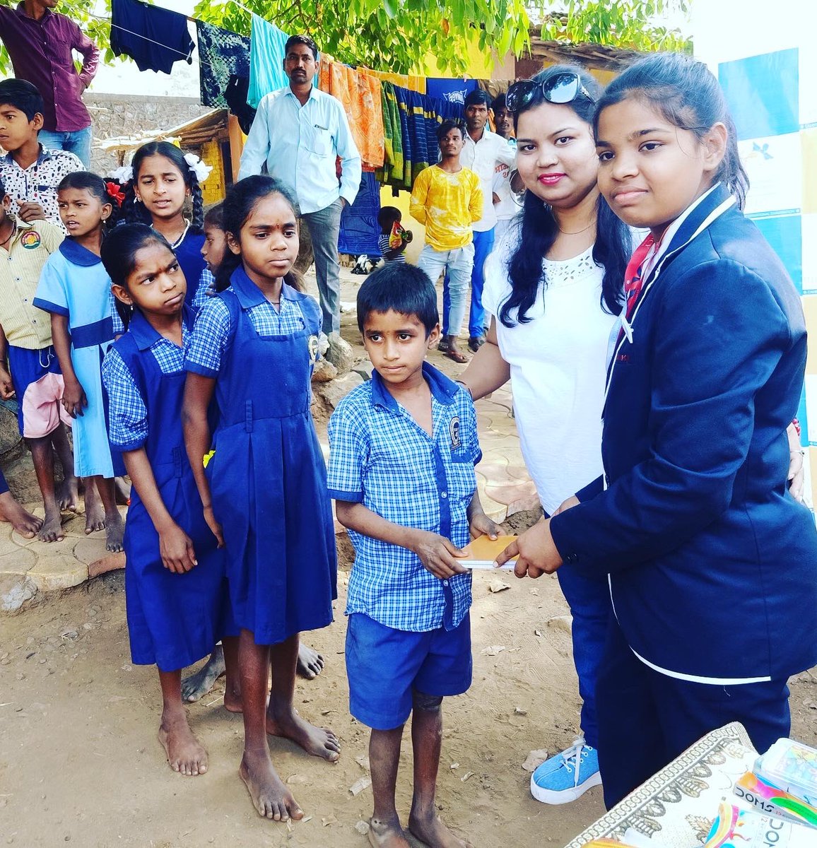 icse_school's tweet photo. “Deeds of Giving are the very foundations of the world “. 
Event - Joy Of Giving by the students of Presidency School. #communityhelpers https://t.co/T9csnw6N93