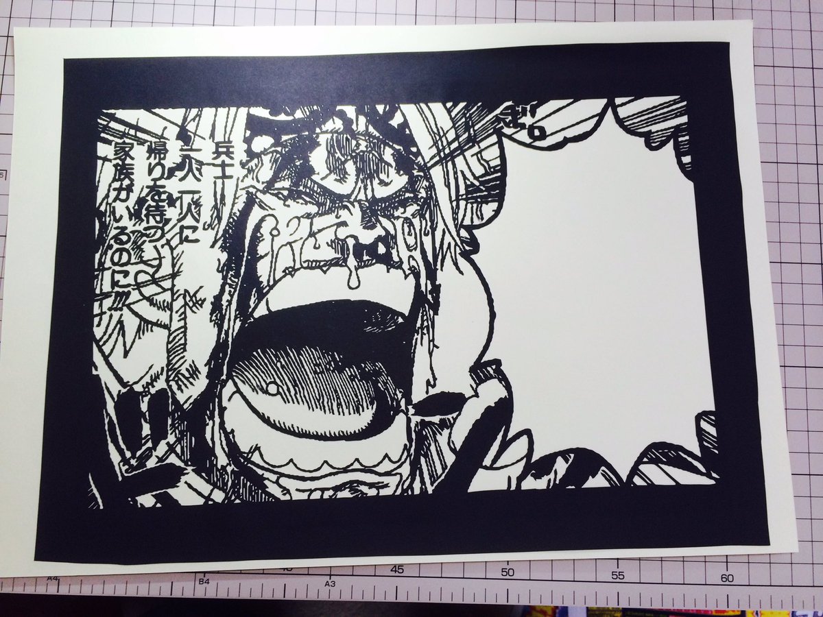 robin_paparin's tweet photo. ワンピースの名シーンを
切り絵にしてみた！ https://t.co/DgM76VXWPM