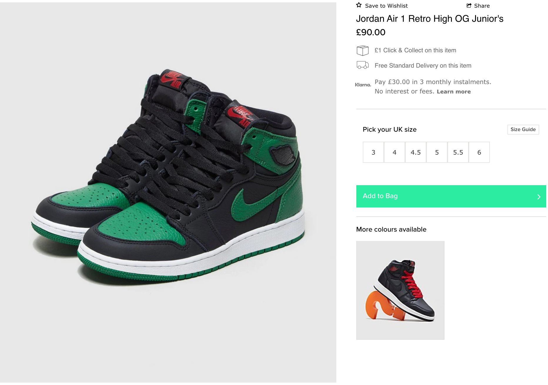 pine green 1s restock