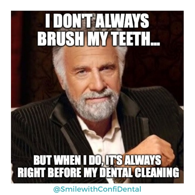 Remember: you only need to brush and floss the teeth you want to keep. 😁
#SmilewithConfidental #yycdental #yycdentist #calgarydental #calgarydentist #healthy #yyccosmeticdentist #yychygienist #yychealth #familydentist #yycfamilydentist