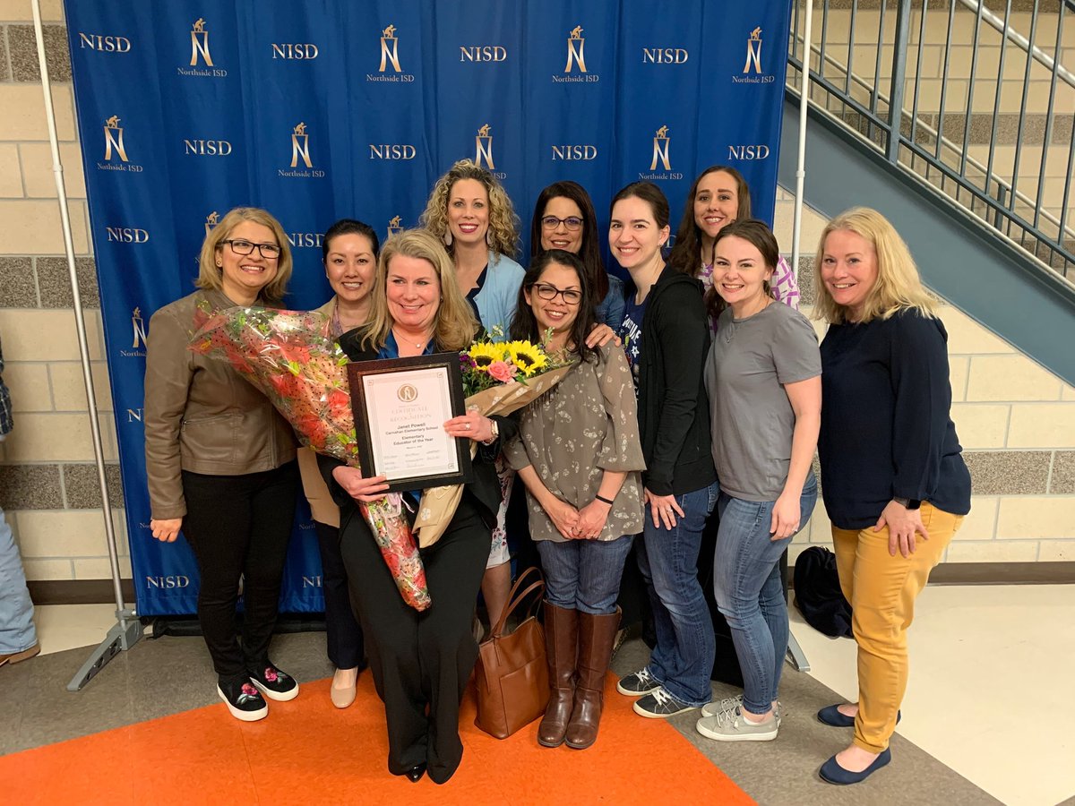 Sosa06Andi's tweet photo. Celebrating our Educators of the Year always makes you feel good! I was so proud to see several @NISDCarnahan Student Teachers recognized this evening. Congrats @readgardenwalk and Mrs. Barahona! #CarnahanTribe #RootedCarnahan https://t.co/GVbqioHaIZ