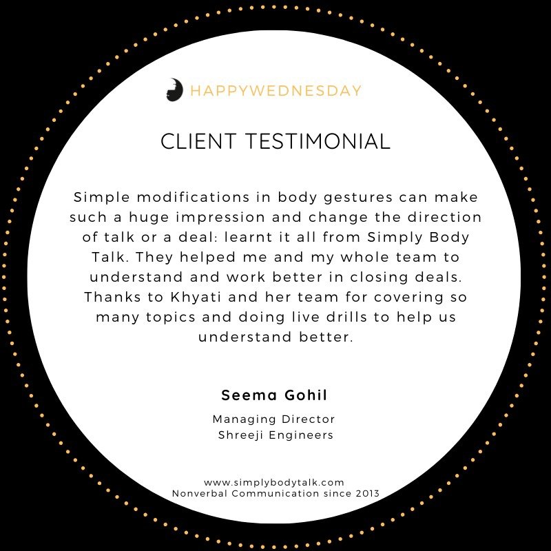 SimplyBodyTalk's tweet photo. #Thankyou, Miss Seema Gohil,for your valuable #feedback, we are happy to hear that you learned so much in our #sales connect #workshop!

We have a special #WomensDay #workshop in #Bangaluru! #Follow the link below to register! 

https://t.co/LfTFaAablD https://t.co/CBEu5C5jJz