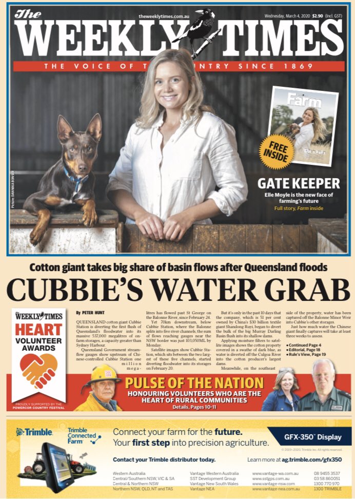 Thanks to <a href="/theweeklytimes/">The Weekly Times</a> and @farmmagazine for supporting young farmers!