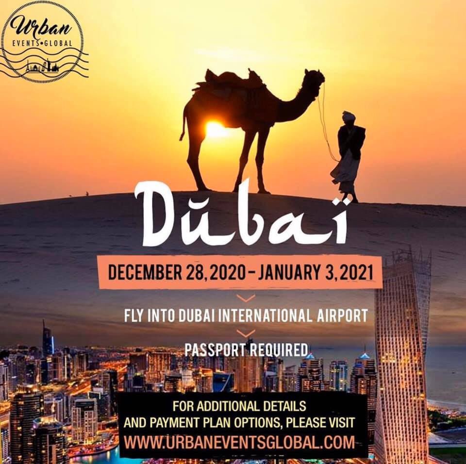 Come party with us in Dubai 2020!

#BlackTravel #BlackinAruba
#UrbanDubai
#DangerZoneTravel
#HoneyFliTravel

urbaneventsglobal.com/?aff=19

Contact Patty Mc for more details @ 909.384.2084