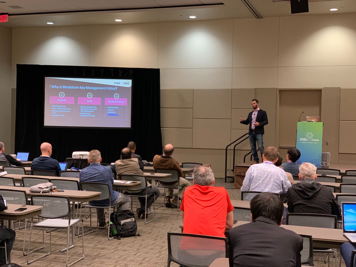 UnboundSecurity's tweet photo. [Photos] Highlights from #hyperledgerforum 2020. There's still time to speak #blockchain #keymanagement with @AJRabke and Marty O'Grady - stop by the Unbound booth, SU9. #hyperledger h/t @Hyperledger https://t.co/18xec0pOzp