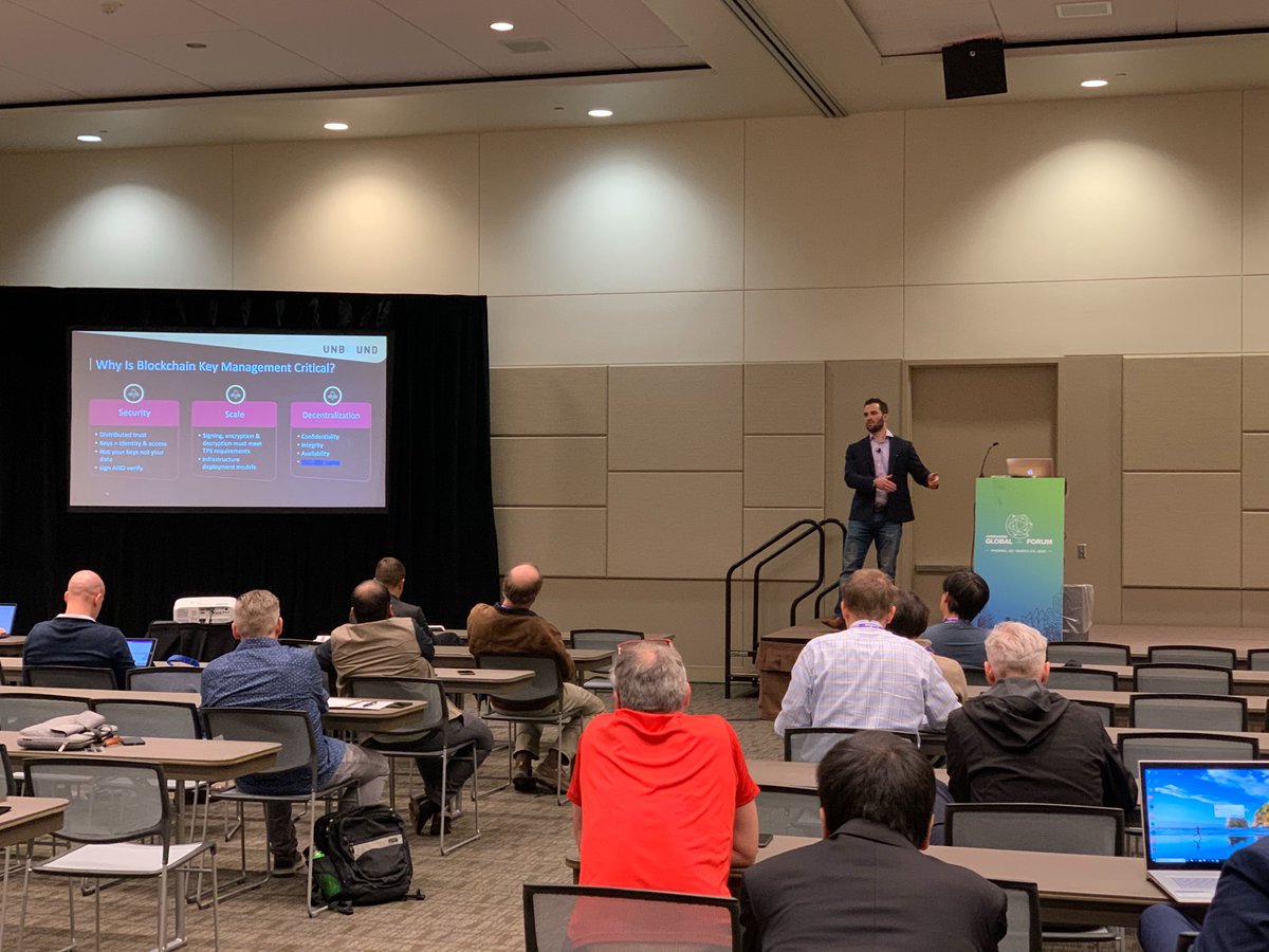 UnboundSecurity's tweet photo. [Photos] Highlights from #hyperledgerforum 2020. There's still time to speak #blockchain #keymanagement with @AJRabke and Marty O'Grady - stop by the Unbound booth, SU9. #hyperledger h/t @Hyperledger https://t.co/18xec0pOzp