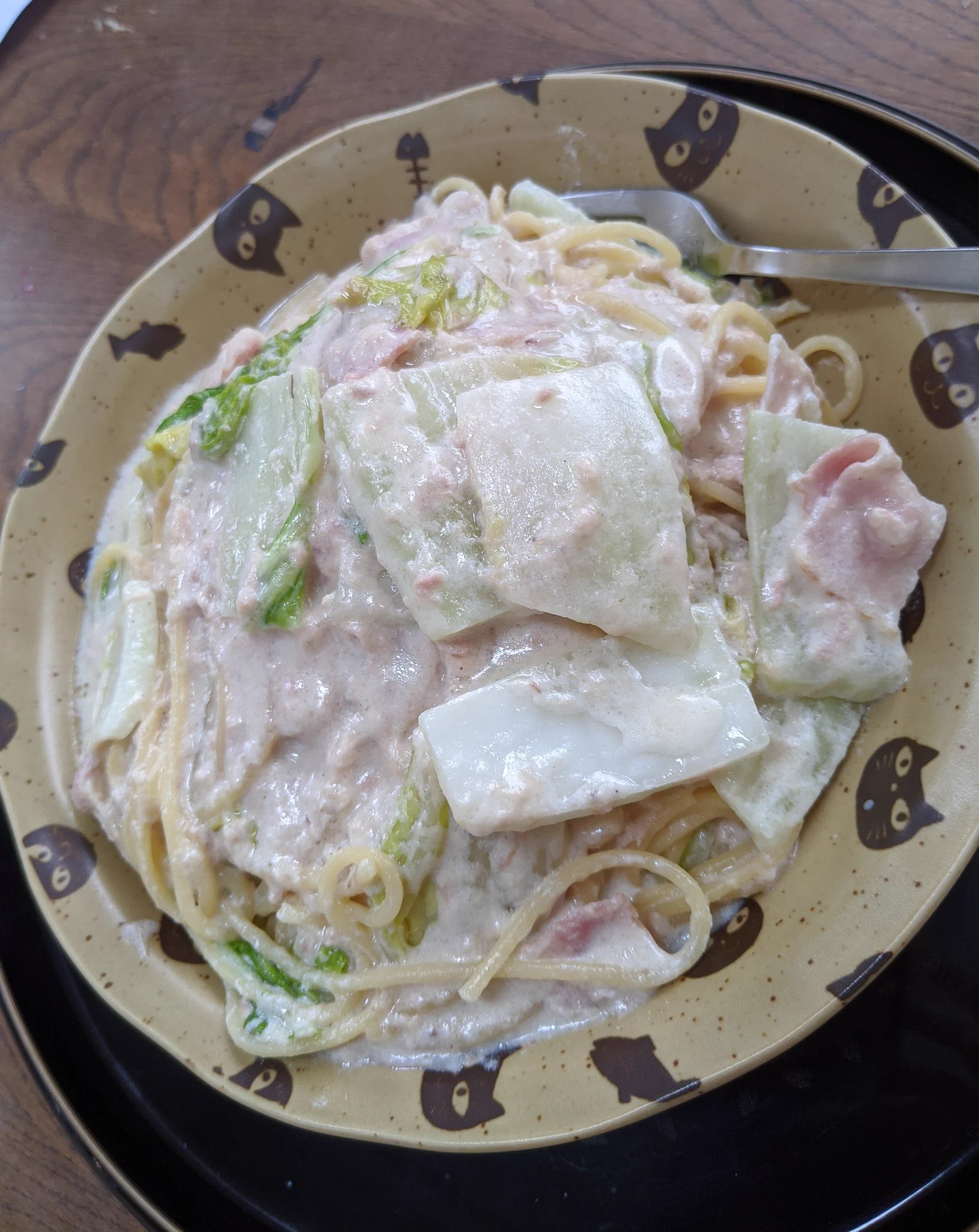 @syunkon0507 美味しそうなので作ってみました！！
個人的にツナが好きなので入れてみちゃいました！！！
味噌の風味が出てて美味しいです！！ 