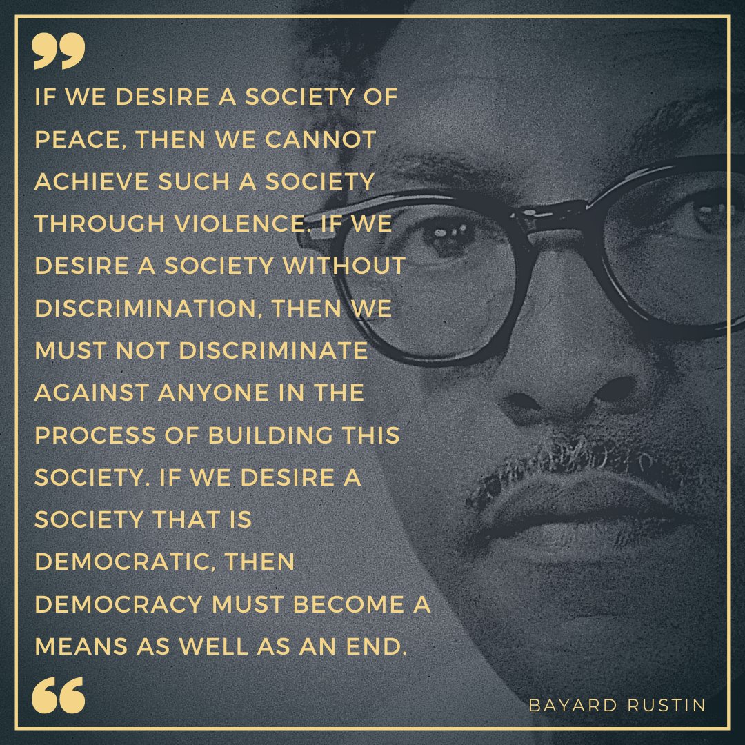 _LetsDealWithIt's tweet photo. Bayard Rustin was an American leader in social movements for civil rights, socialism, nonviolence, and gay rights. Discrimination effects so many communities, let's deal with it NZ! 

#letsdealwithit #shakticommunitycouncil #discrimination #Bayardrustin #lqbtq https://t.co/esHtuF9jo2