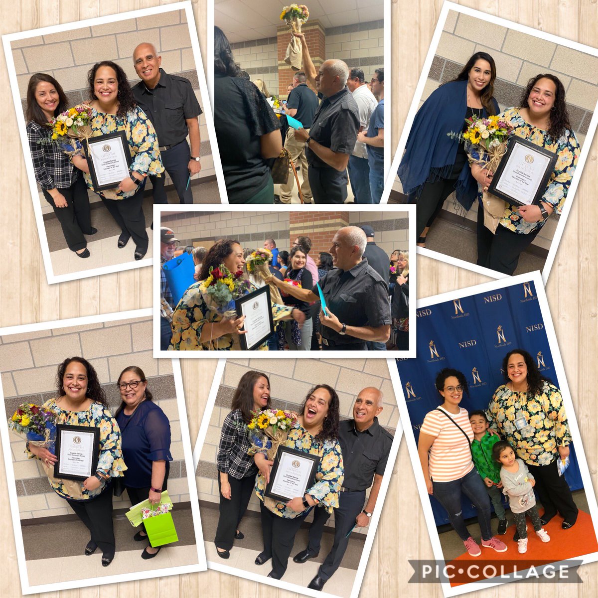 CrystalgTXteach's tweet photo. Tonight was so very special, and I truly feel honored that I was one of the chosen ones to represent my campus. I work with (and have worked with) some amazing individuals. I definitely was feeling all the love from my family and friends! Love you all! @NISDElrod #NISDLegends https://t.co/FZzTAGnmZm