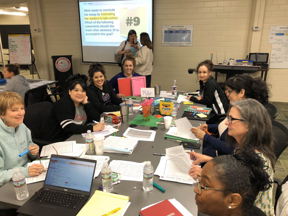 Miller Metro ELA teachers planning their Stations and rating essays! #Teamwork <a href="/CCISD/">CCISD</a> #CCISDProud