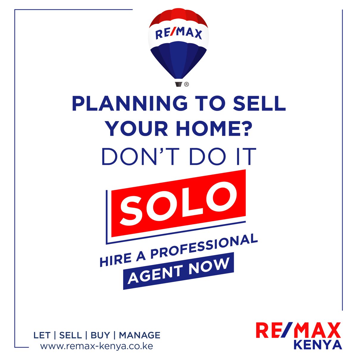 remaxkenya's tweet photo. Planning to sell your home? Don't do it solo. Get a professional real estate agent. Visit https://t.co/DupdhVt0XC or call us on 0777 736 295 #remax #realestateagent https://t.co/l0foh1ro8W