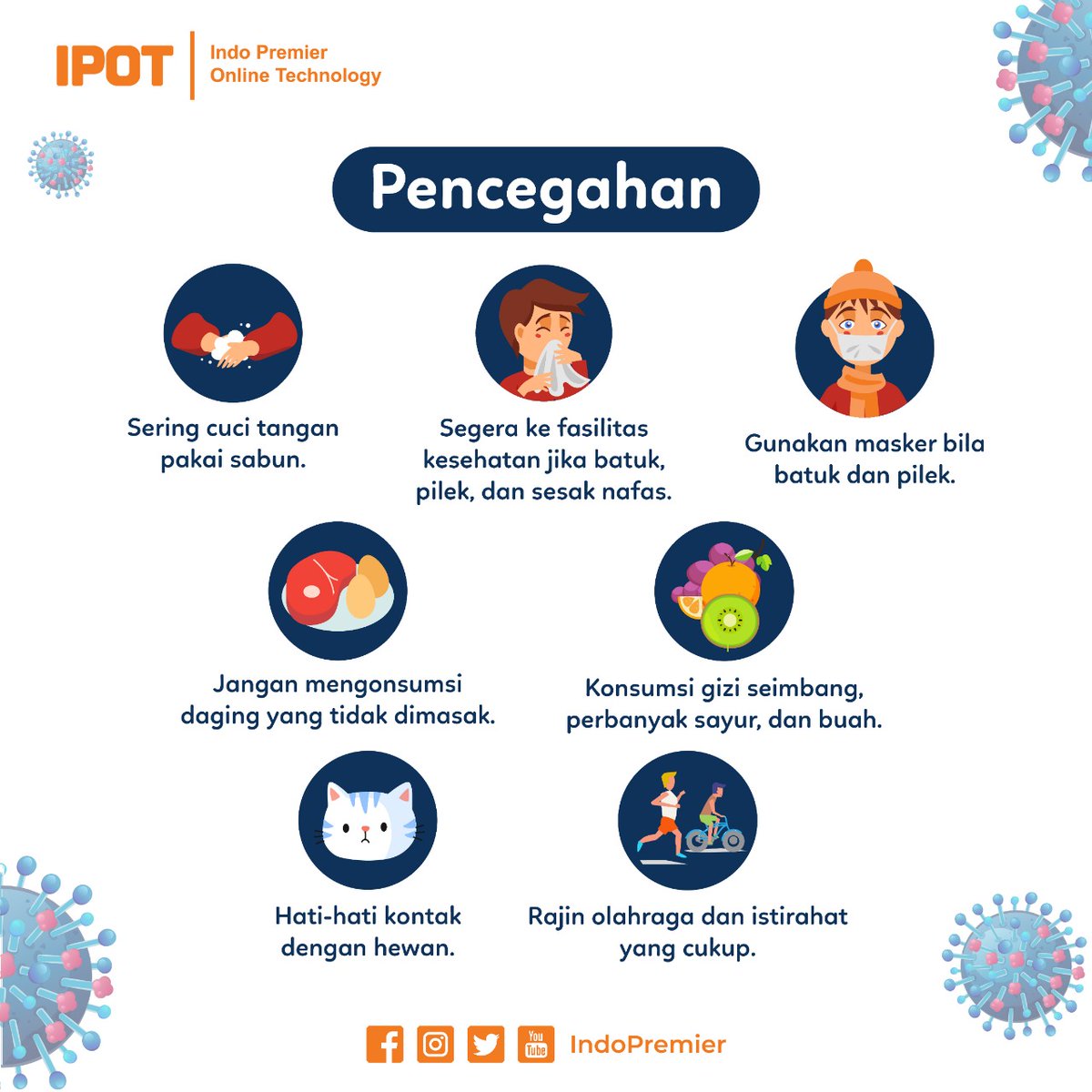 indopremier's tweet photo. Halo Sobat IPOT,
.
Yuk, sama-sama kenali gejala virus corona dan cara mengantisipasinya.
Stay safe all!
.
#IndoPremier #Sekuritas #Investasi #TanpaBatas #Millennials #Lawas
#SemuaPakaiIPOT #EraNew #IPOTAja #SekuritasTerpercaya #MulaiSekarangdiIPOT https://t.co/cig1NZlf7D
