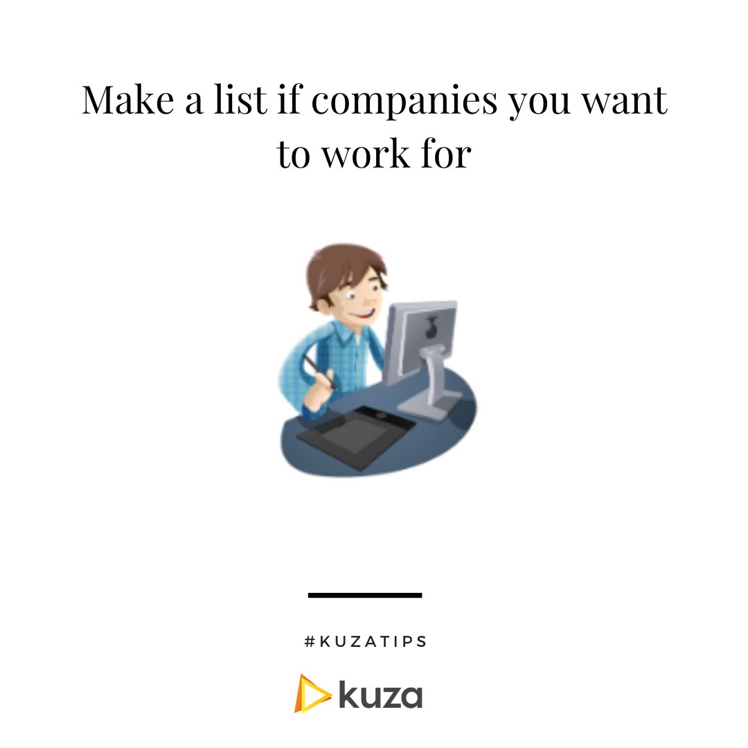 Kuza_Biashara's tweet photo. Build out your target list of companies and spend time evaluating your network looking for connectors. #KuzaTips #WednesdayWisdom https://t.co/j4qShDLGEZ