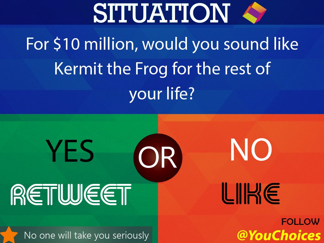 YouChoices's tweet photo. Would you? https://t.co/OvlNziRRG2